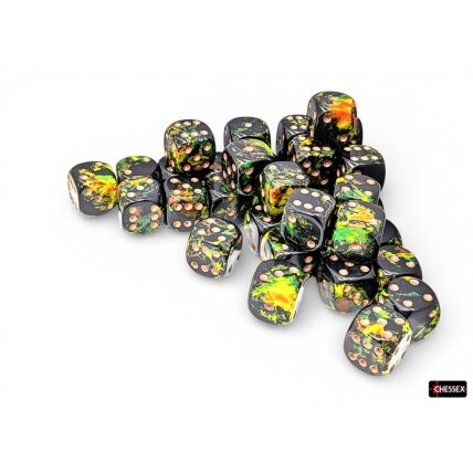 Brush™ Deep Forest™/gold 12mm Dice Block™ Brush™ Deep Forest™/gold 12mm Dice Block™
