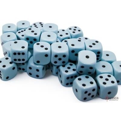 Chessex Opaque Pastel Blue/black 12mm d6 Dice Block (36 dice) (Dices) Chessex Opaque Pastel Blue/black 12mm d6 Dice Block (36 dice) (Dices)