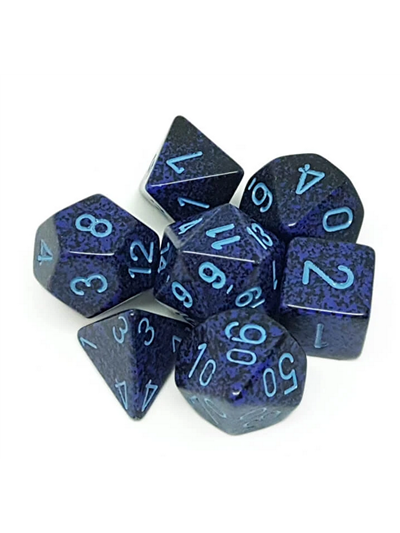 Chessex S/P 7-Die Set - Cobalt (Kauliukai)