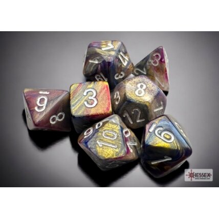Chessex Festive Mini-Polyhedral Carousel/white 7-Die Set Chessex Festive Mini-Polyhedral Carousel/white 7-Die Set