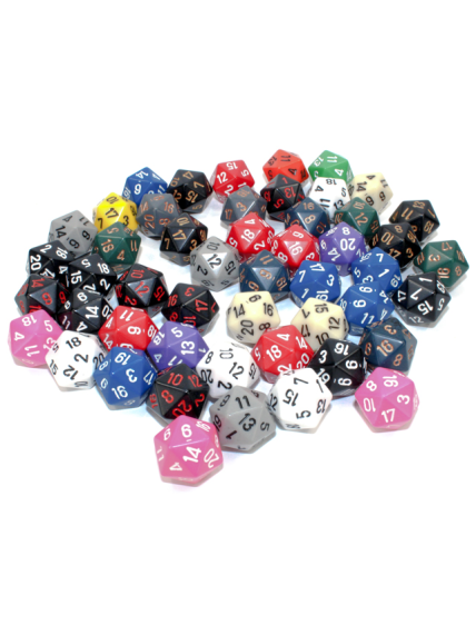 Chessex Assorted Loose Opaque Polyhedral D20 Dice (Kauliukai) Chessex Assorted Loose Opaque Polyhedral D20 Dice (Kauliukai)