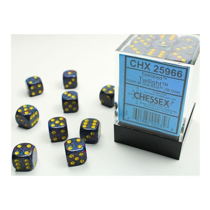 Chessex Speckled 12mm d6 Dice Blocks with Pips (36 Dice) - Twilight (Dice) Chessex Speckled 12mm d6 Dice Blocks with Pips (36 Dice) - Twilight (Dice)