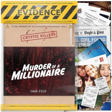 Cryptic Killers Murder of an Millionaire Board Game Cryptic Killers Murder of an Millionaire Board Game