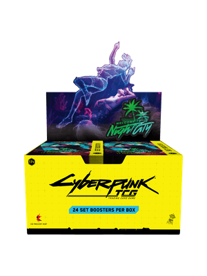 Cyberpunk TCG Welcome to Night City Retail Booster Display (24 Pakeliai) Cyberpunk TCG Welcome to Night City Retail Booster Display (24 Pakeliai)