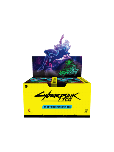 Cyberpunk TCG Welcome to Night City Retail Booster Display (24 Pakeliai)