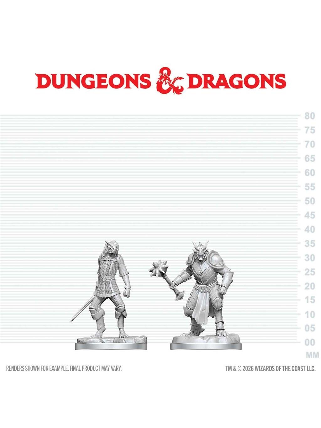 D&D Nolzur's Marvelous Miniatures: Dragonborn Paladin & Dragonborn Squire miniatūros