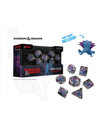 D&D Monsters Resin Inclusion Dice Set Mind Flayer