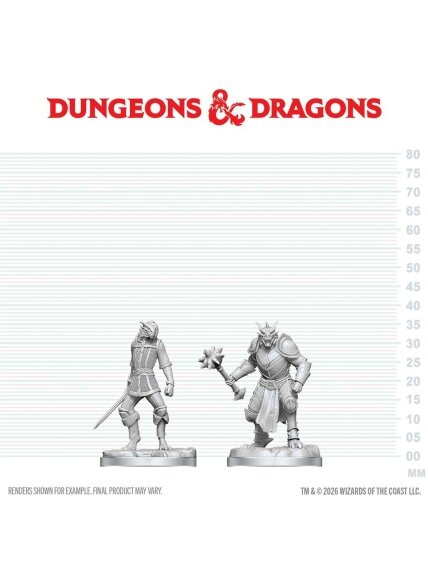 D&D Nolzur's Marvelous Miniatures: Dragonborn Paladin & Dragonborn Squire miniatūros D&D Nolzur's Marvelous Miniatures: Dragonborn Paladin & Dragonborn Squire miniatūros