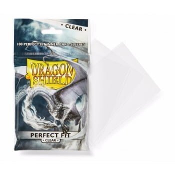Dragon Shield Standard Perfect Fit Sleeves - Clear/Clear (100 sleeves) Dragon Shield Standard Perfect Fit Sleeves - Clear/Clear (100 sleeves)