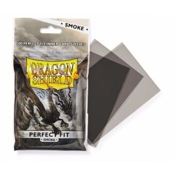 Dragon Shield Standard Perfect Fit Sleeves - Clear/Smoke (100 sleeves)