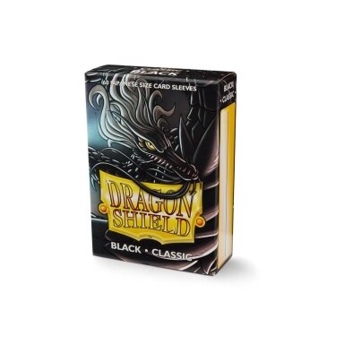 Dragon Shield Japanese Art Sleeves - Classic Black (60 Sleeves)