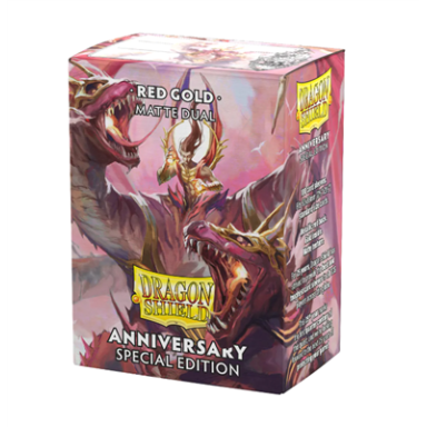 Dragon Shield Standard Matte Dual Sleeves Special Edition - Red/Gold (100 Įmaučių)
