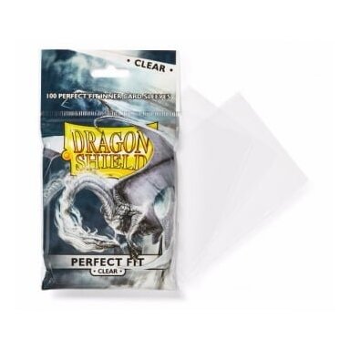 Dragon Shield Standard Perfect Fit Sleeves - Clear/Clear (100 sleeves)