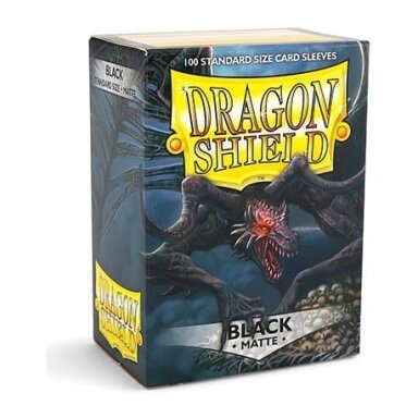 Dragon Shield Standard Sleeves - Matte Black (100 sleeves)