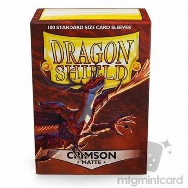 Dragon Shield Standard Sleeves - Matte Crimson (100 sleeves)