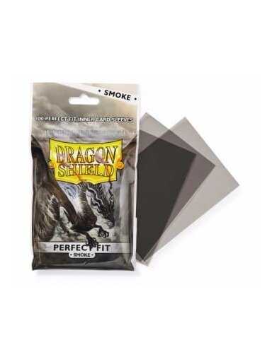 Dragon Shield Standard Perfect Fit Sleeves - Clear/Smoke (100 įmaučių)