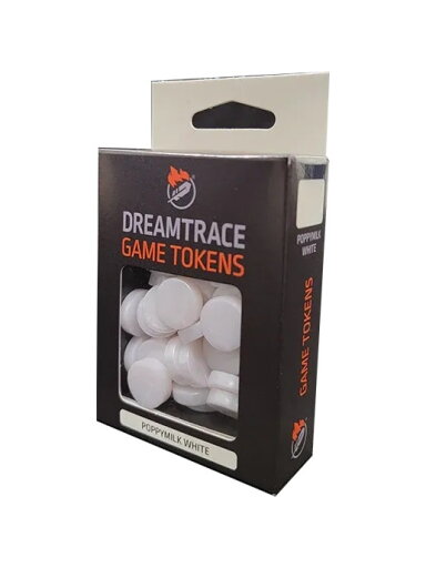 DreamTrace Gaming Tokens: Poppymilk White - žaidimų žetonėliai