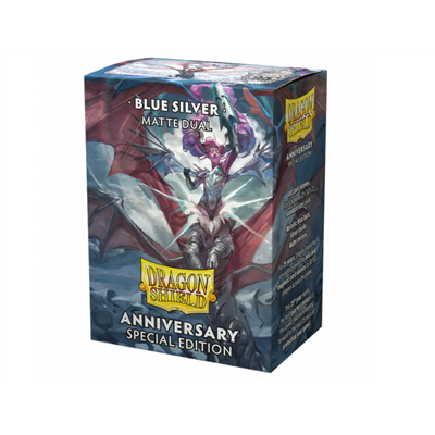 Dragon Shield Standard Matte Dual Sleeves - Special Edition - Blue Silver (100 Įmaučių)