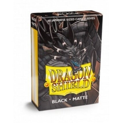 Dragon Shield Small Sleeves - Japanese Matte Black (60 sleeves) Dragon Shield Small Sleeves - Japanese Matte Black (60 sleeves)