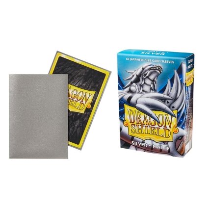 Dragon Shield Small Sleeves - Japanese Matte Silver (60 Sleeves) Dragon Shield Small Sleeves - Japanese Matte Silver (60 Sleeves)