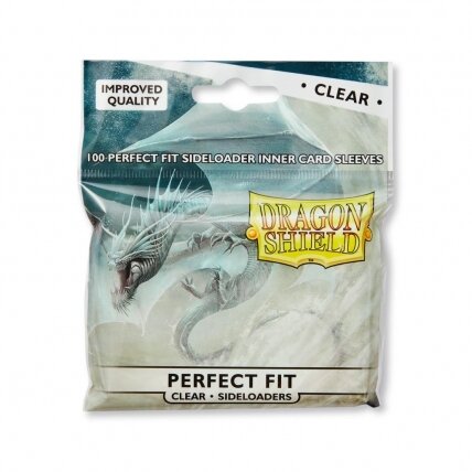 Dragon Shield Standard Perfect Fit Sideloading Sleeves - Clear/Clear (100 sleeves) Dragon Shield Standard Perfect Fit Sideloading Sleeves - Clear/Clear (100 sleeves)