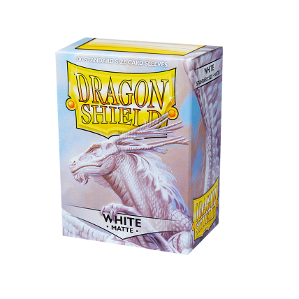 Dragon Shield Standard Sleeves - Matte White (100 Sleeves)