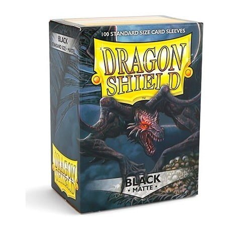 Dragon Shield Standard Sleeves - Matte Black (100 sleeves)