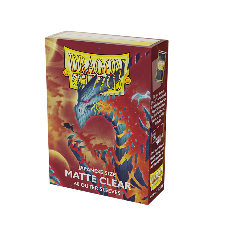 Dragon Shield Japanese Size Matte Clear Outer Sleeves - Clear Cosmere (60 Sleeves) Dragon Shield Japanese Size Matte Clear Outer Sleeves - Clear Cosmere (60 Sleeves)
