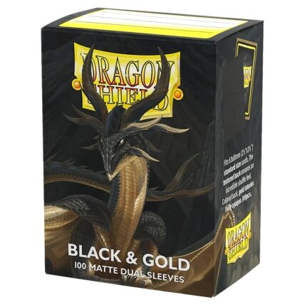 DS Standard size - Matte Dual - Black & Gold (100 Sleeves) DS Standard size - Matte Dual - Black & Gold (100 Sleeves)