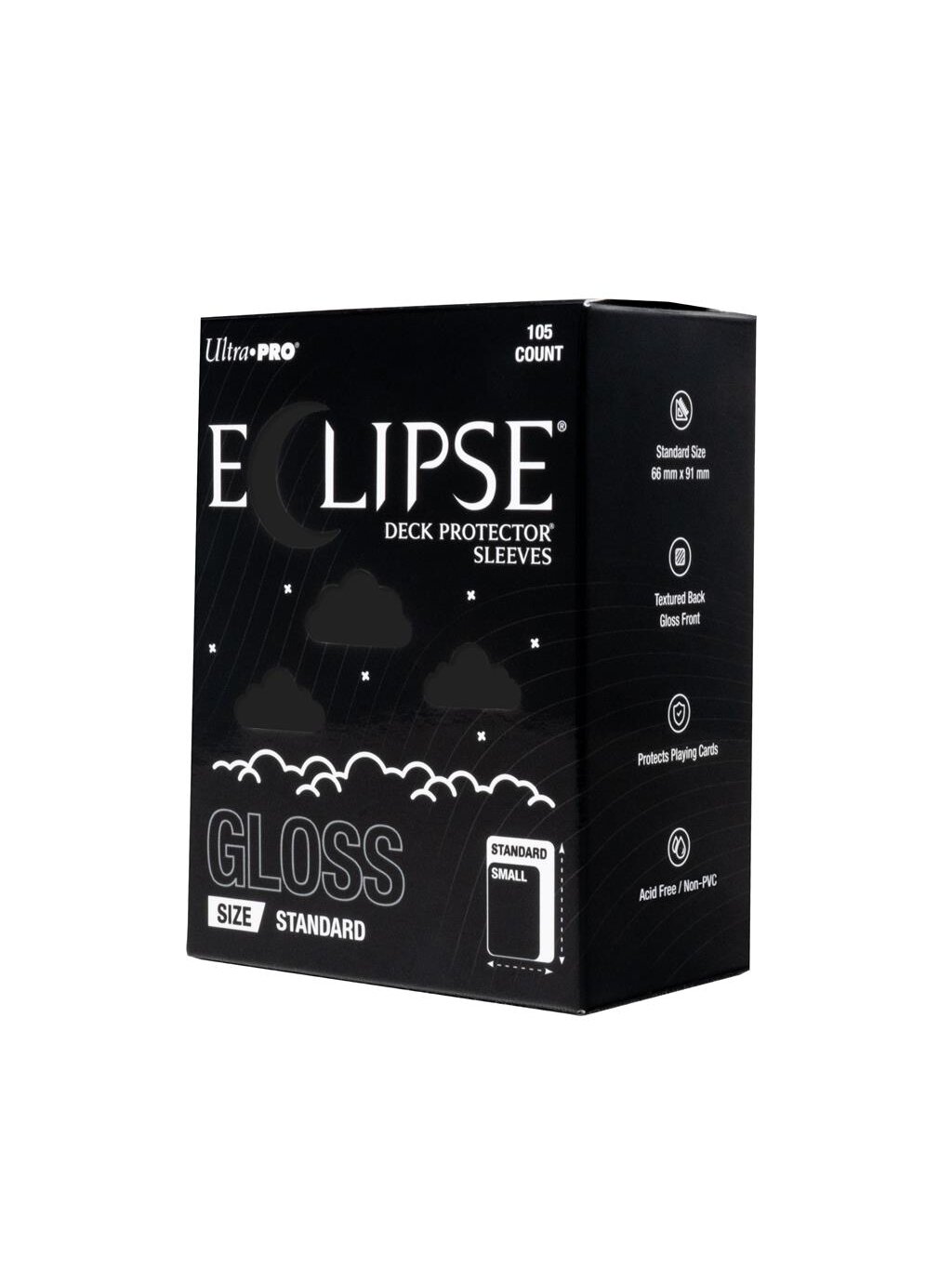 ECLIPSE® Gloss Standard DECK PROTECTOR® Sleeves: Jet Black - 105ct
