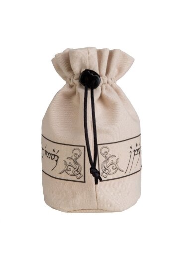 Elvish Beige & black Dice Pouch (Maišelis Kauliukams)