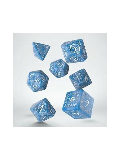 Elvish Glacier & white Dice Set (7) (Kauliukai)