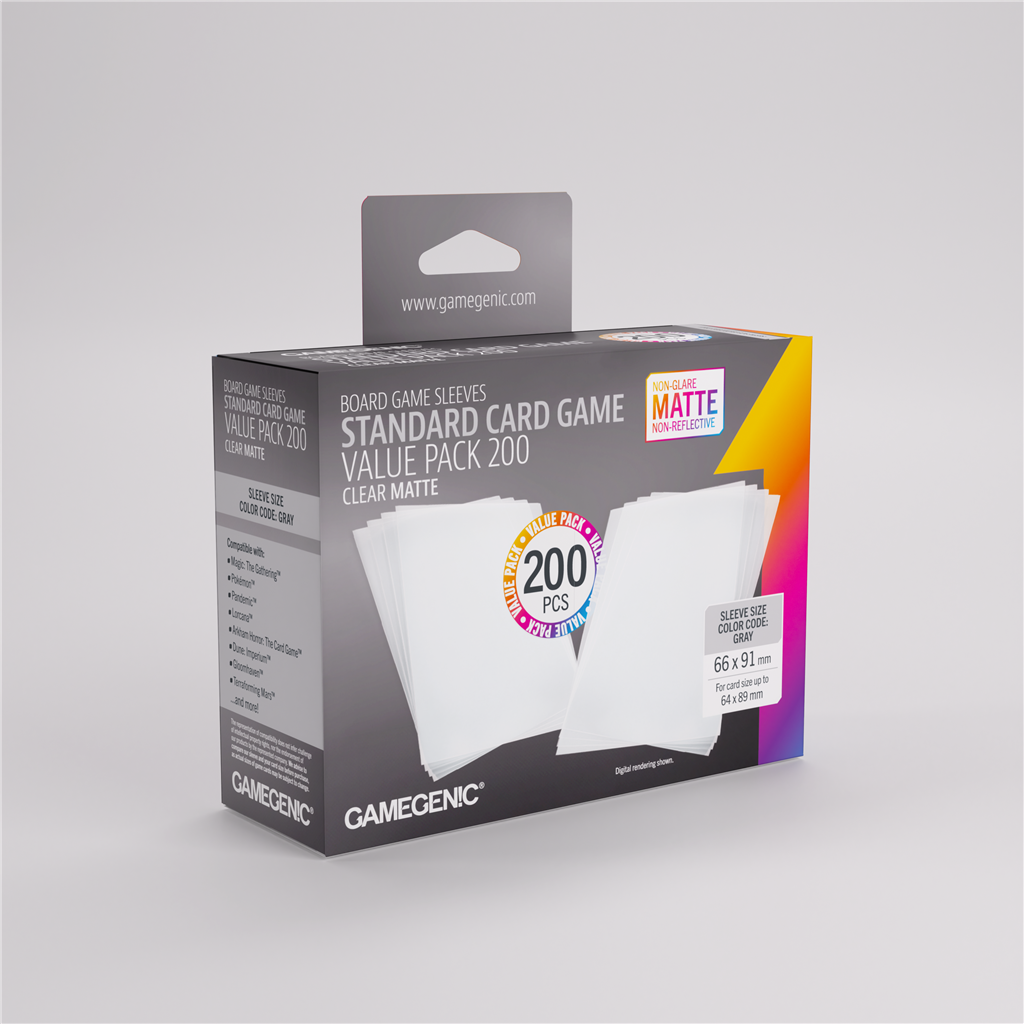 Gamegenic - Matte Sleeves Standard Card Game-Size Value Pack 200 Gamegenic - Matte Sleeves Standard Card Game-Size Value Pack 200