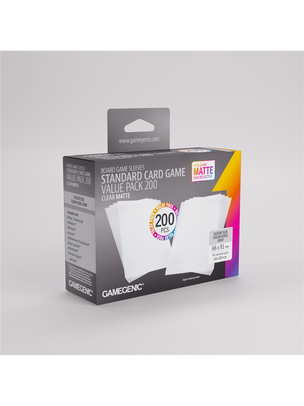 Gamegenic - Matte Sleeves Standard Card Game-Size Value Pack 200