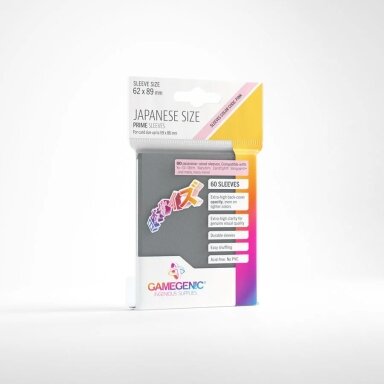 Gamegenic - PRIME Japanese Sized Sleeves Dark Gray (60 Sleeves)