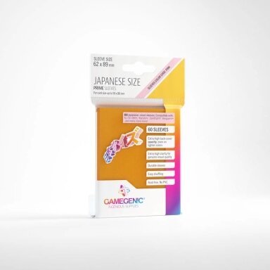 Gamegenic - PRIME Japanese Sized Sleeves Orange (60 Sleeves)