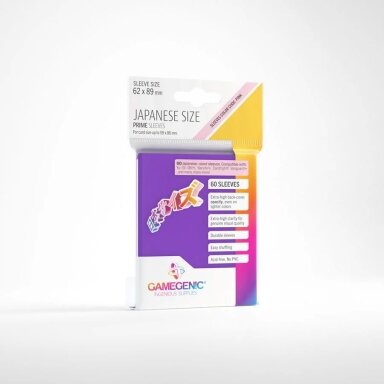 Gamegenic - PRIME Japanese Sized Sleeves Purple (60 Sleeves)