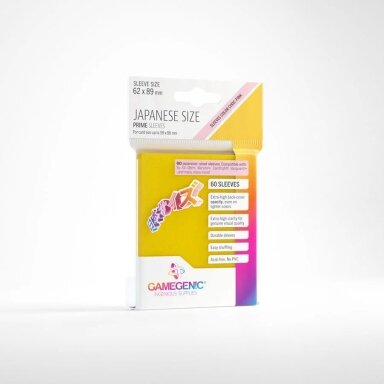 Gamegenic - PRIME Japanese Sized Sleeves Yellow (60 Sleeves)