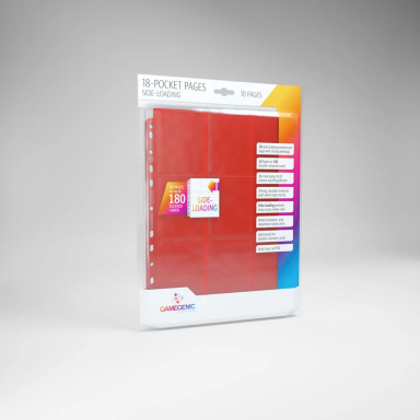 Gamegenic - Sideloading 18-Pocket Pages 10 pcs pack Red Gamegenic - Sideloading 18-Pocket Pages 10 pcs pack Red