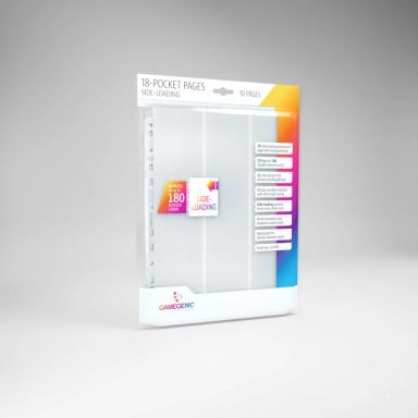 Gamegenic – Sideloading 18-Pocket Pages 10 Pcs Pack White Gamegenic – Sideloading 18-Pocket Pages 10 Pcs Pack White