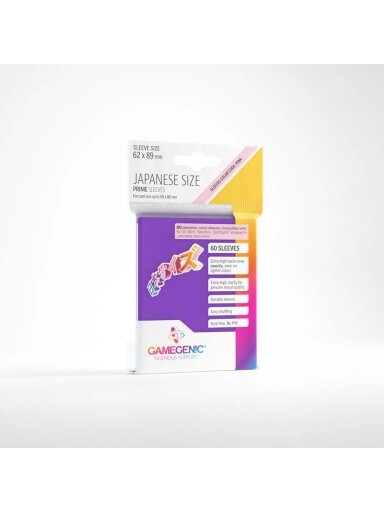 Gamegenic - PRIME Japanese Sized Sleeves Purple (60 Įmaučių)