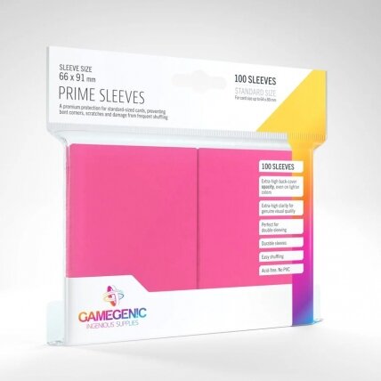 Gamegenic - Prime Sleeves Pink (100 Sleeves) Gamegenic - Prime Sleeves Pink (100 Sleeves)