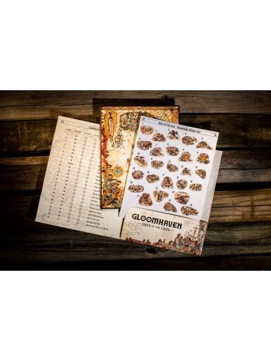 Gloomhaven: Jaws of the Lion Removable Sticker Set & Map