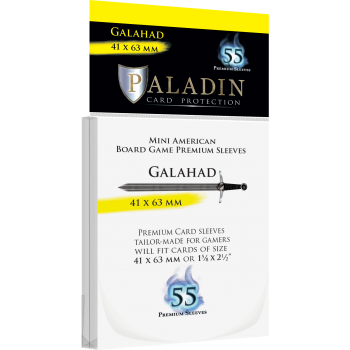 Paladin Sleeves - Galahad Premium Mini American 41x63mm (55 Packs) Paladin Sleeves - Galahad Premium Mini American 41x63mm (55 Packs)