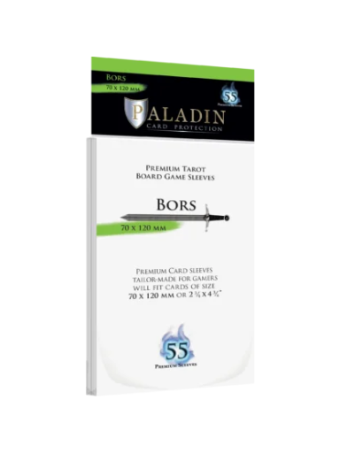 Paladin Sleeves - Bors Premium Tarot 70x120mm (55 Įmautės)
