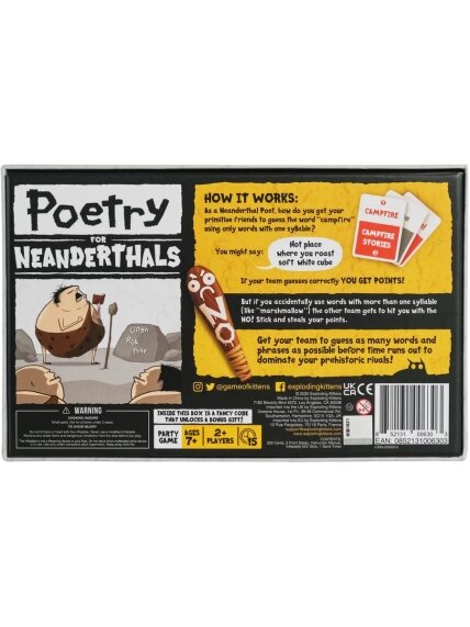 Poetry for Neanderthals Original Ed. stalo žaidimas 2