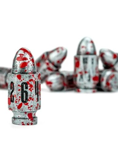 Resin Bullet Poly Dice Set Vampire Hunter (7)