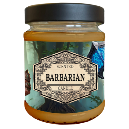 Scented Candle Barbarian with Surprise Dice Scented Candle Barbarian with Surprise Dice