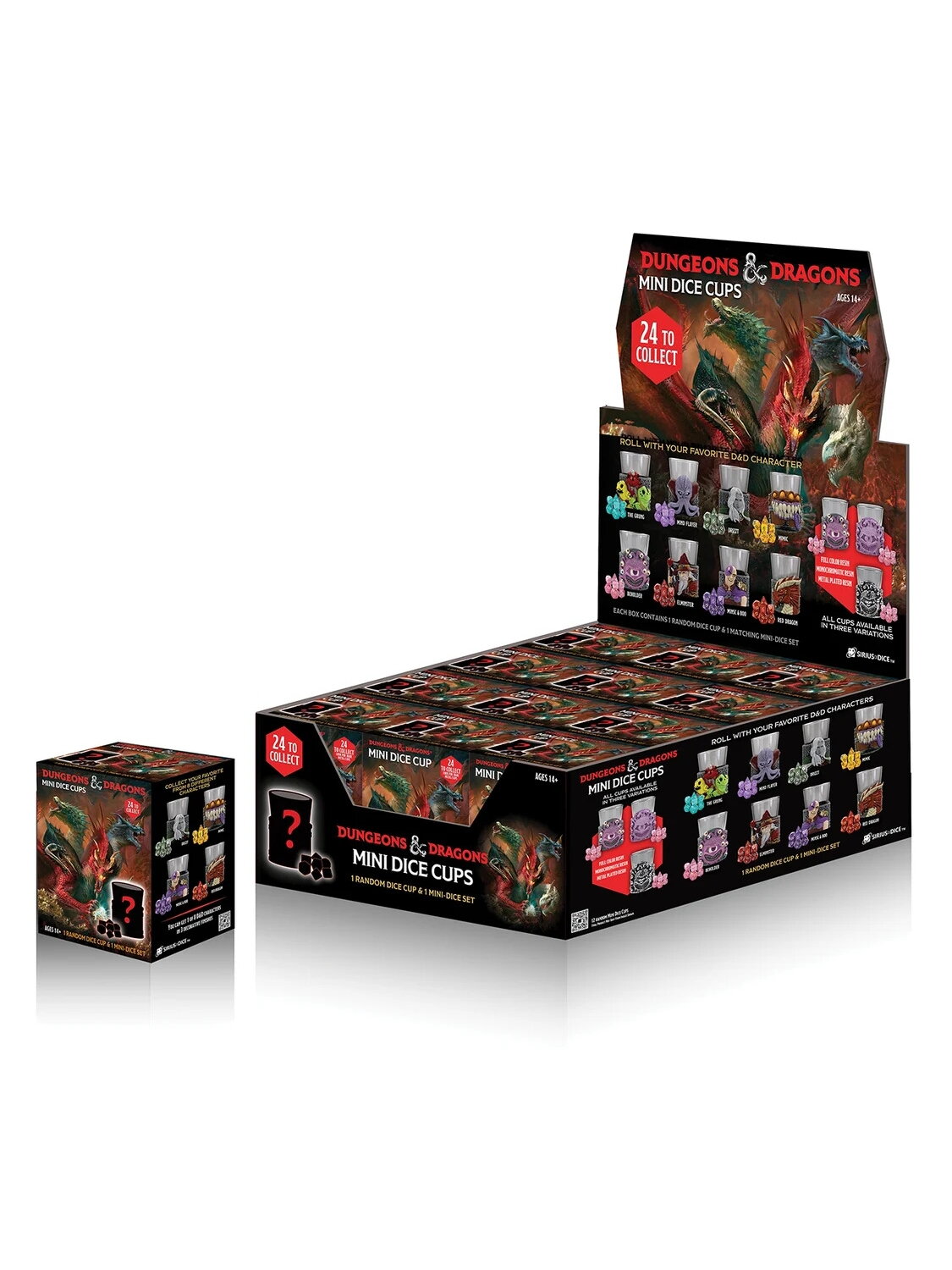 Sirius Dice - D&D Mini Dice Cup - mini kauliukų rinkinys ir kauliukų ridenimo stiklinė
