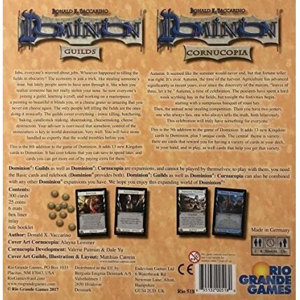 Dominion: Guilds & Cornucopia (2015) Board Game Expansion 1 Dominion: Guilds & Cornucopia (2015) Board Game Expansion 1